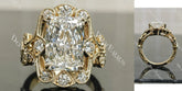 Radiant vintage art deco sparkle moissanite engagement ring | Doveggs