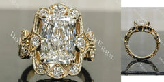 Vintage art deco engagement ring semi-mount only(Exclusively to DovEggs Stones)