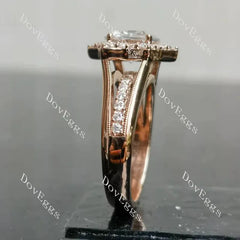 The Kendal Marie floral halo pave engagement ring semi-mount only(Exclusively to DovEggs Stones)