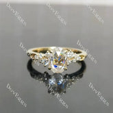 Side stone engagement ring semi-mount only(Exclusively to DovEggs Stones)