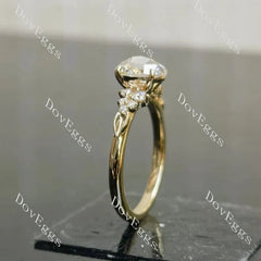 Side stone engagement ring semi-mount only(Exclusively to DovEggs Stones)