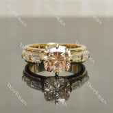 Side stones engagement ring only semi-mount only(Exclusively to DovEggs Stones)