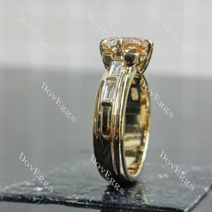 Side stones engagement ring only semi-mount only(Exclusively to DovEggs Stones)