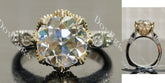 Vintage art deco engagement ring only semi-mount only(Exclusively to DovEggs Stones)