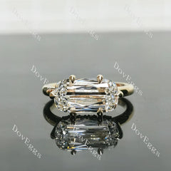 Hidden halo lab diamond engagement ring only semi-mount only(Exclusively to DovEggs Stones)