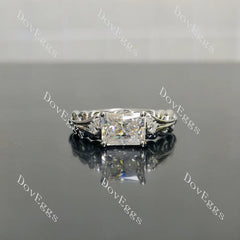 Vintage side stones pattern braided engagement ring only semi-mount only(Exclusively to DovEggs Stones)