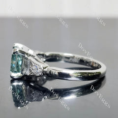 Art deco side stones engagement ring only semi-mount only(Exclusively to DovEggs Stones)