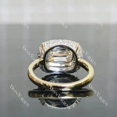 A girl's best friend-Cushion multi layer halo lab diamond engagement ring only semi-mount only(Exclusively to DovEggs Stones)