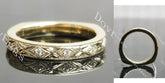 Round carved vintage moissanite wedding band-2.7mm band width| Doveggs
