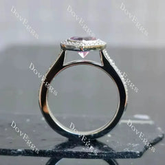 Halo vintage pave lab diamond engagement ring only semi-mount only(Exclusively to DovEggs Stones)