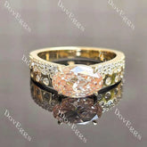 Pave brilliant lab diamond engagement ring set semi-mount only(Exclusively to DovEggs Stones)