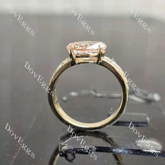 Pave brilliant lab diamond engagement ring set semi-mount only(Exclusively to DovEggs Stones)