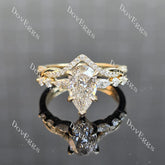 Pave side stones brilliant engagement ring set semi-mount only(Exclusively to DovEggs Stones)