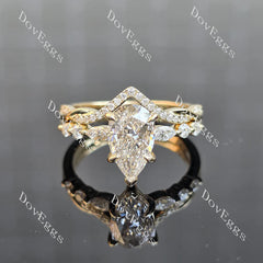 Pave side stones brilliant engagement ring set semi-mount only(Exclusively to DovEggs Stones)