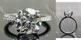 3/4 eternity pave engagement ring semi-mount only(Exclusively to DovEggs Stones)