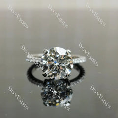 3/4 eternity pave engagement ring semi-mount only(Exclusively to DovEggs Stones)