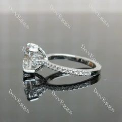 3/4 eternity pave engagement ring semi-mount only(Exclusively to DovEggs Stones)