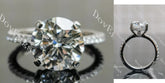 Round 3/4 eternity pave moissanite engagement ring| DovEggs