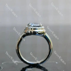 Candy button halo engagement ring semi-mount only(Exclusively to DovEggs Stones)