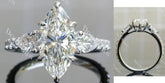 Side stone pave lab diamond engagement ring semi-mount only(Exclusively to DovEggs Stones)