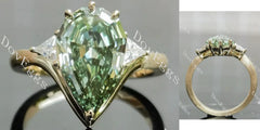 Brilliant pave lab diamond engagement ring semi-mount only(Exclusively to DovEggs Stones)