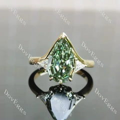 Brilliant pave lab diamond engagement ring semi-mount only(Exclusively to DovEggs Stones)