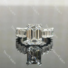 Side stones lab diamond engagement ring semi-mount only(Exclusively to DovEggs Stones)