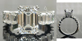 Side stones lab diamond engagement ring semi-mount only(Exclusively to DovEggs Stones)