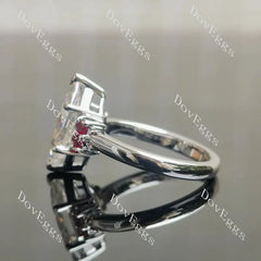 Brenn-Marquise side stones lab diamond engagement ring semi-mount only(Exclusively to DovEggs Stones)