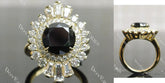 Halo vintage lab diamond engagement ring semi-mount only(Exclusively to DovEggs Stones)