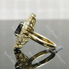 Halo vintage lab diamond engagement ring semi-mount only(Exclusively to DovEggs Stones)