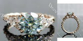 Side stones twisted shank lab diamond engagement ring semi-mount only(Exclusively to DovEggs Stones)