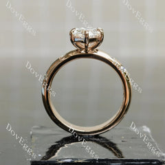 Marquise art deco moissanite engagement ring| DovEggs