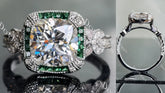 Doveggs halo engagement ring only semi-mount only(Exclusively to DovEggs Stones)