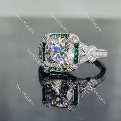 Doveggs halo engagement ring only semi-mount only(Exclusively to DovEggs Stones)
