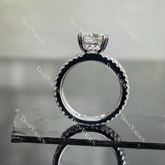 Doveggs full eternity two pave engagement ring only semi-mount only(Exclusively to DovEggs Stones)