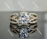 Doveggs pave engagement ring only semi-mount only(Exclusively to DovEggs Stones)
