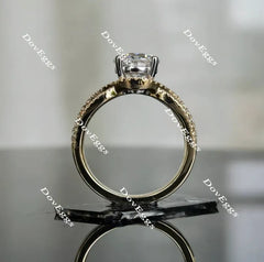 Doveggs pave engagement ring only semi-mount only(Exclusively to DovEggs Stones)