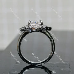 (size 6) Doveggs sterling silver 3ct radiant moissanite engagement ring