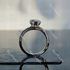 Stephanie’s Promise Pear channel Lab Grown Diamond Engagement Ring