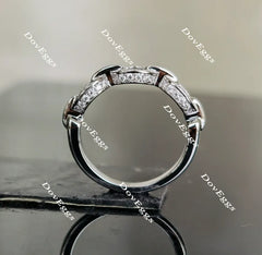 Doveggs Stacking moissanite/lab grown diamond wedding band for women-2.1mm band width