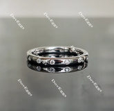 Circle of life round moissanite ring/lab grown diamond wedding band-2.5mm band width