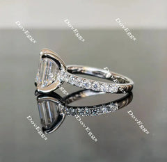 Doveggs eternity pave engagement ring only semi-mount only(Exclusively to DovEggs Stones)