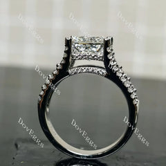 Kaleidoscope pave vintage engagement ring only semi-mount only(Exclusively to DovEggs Stones)