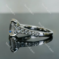 The My Forever radiant half eternity pave moissanite engagement Ring
