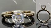 Doveggs solitaire moissanite engagement ring