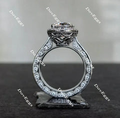 DovEggs full eternity channel set halo engagement ring only semi-mount only(Exclusively to DovEggs Stones)