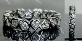 Doveggs heart eternity bezel moissanite/lab grown diamond wedding band-4.2mm band width