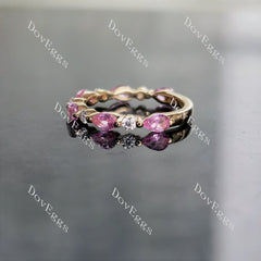 Doveggs half eternity stacking infinity moissanite/lab grown diamond wedding band-1.7mm band width