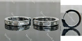 Doveggs baguette bezel moissanite/lab grown diamond earrings
